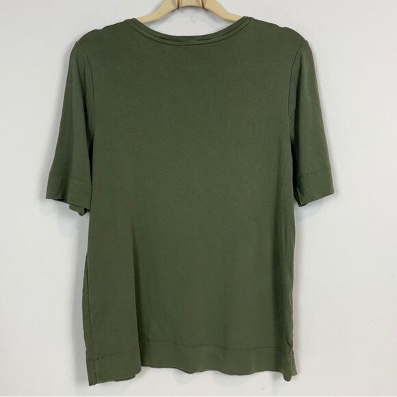 Chico’s Ultimate Tee V-neck Olive Green L - Picture 4 of 7